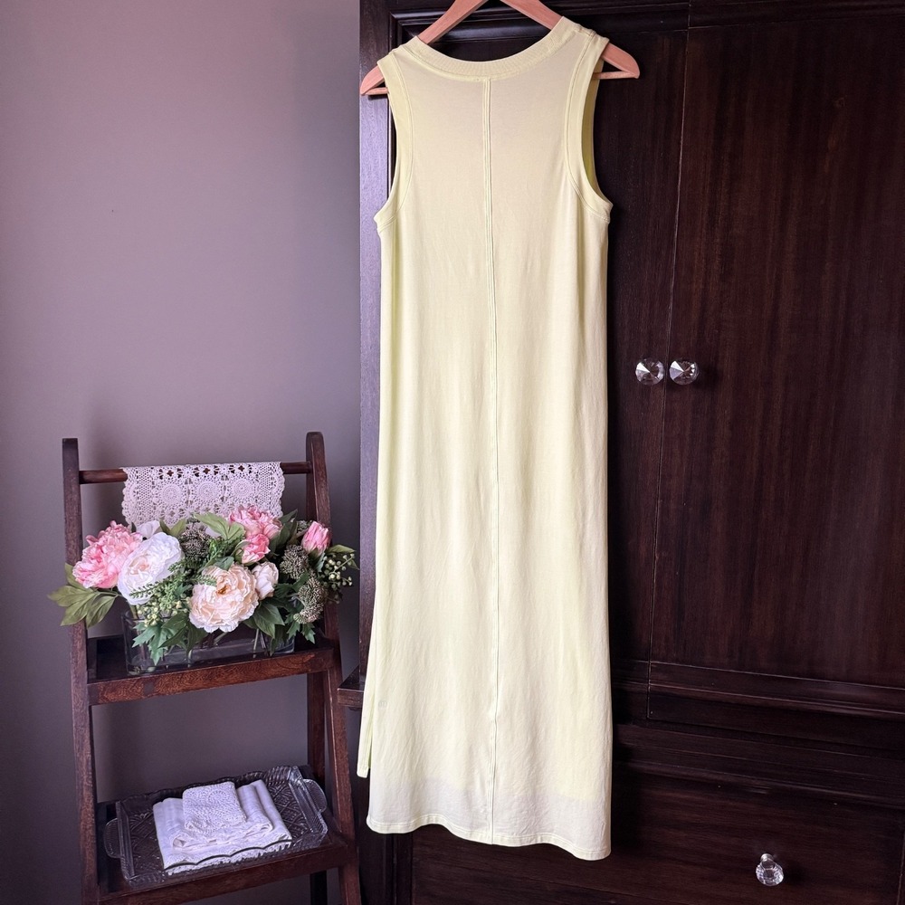 Lululemon All Yours Tank Maxi Dress Crispin Green Pima Cotton Size 6 Sleeveless - Picture 11 of 17